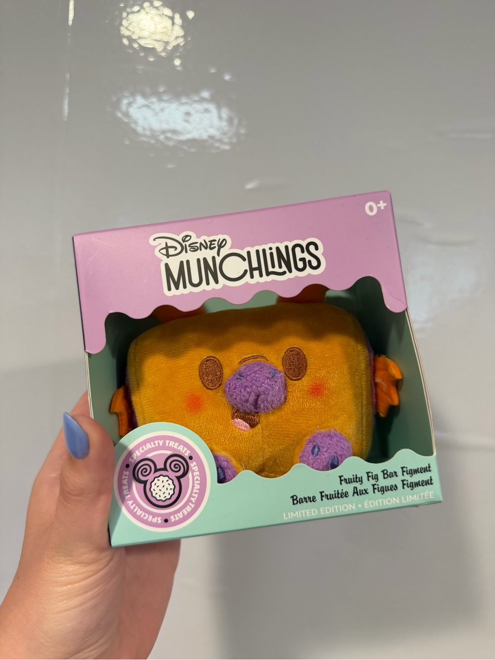 Disney Munchlings Fruity Figment Fig Bar Plush - Orange & Purple NEW